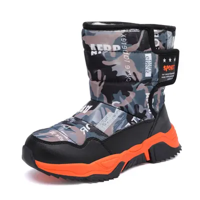 Kinder-Winterschneestiefel, Plüschfutter, wasserdicht, große Größen