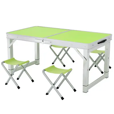 Folding Aluminum Alloy Camping Table and Chair Set