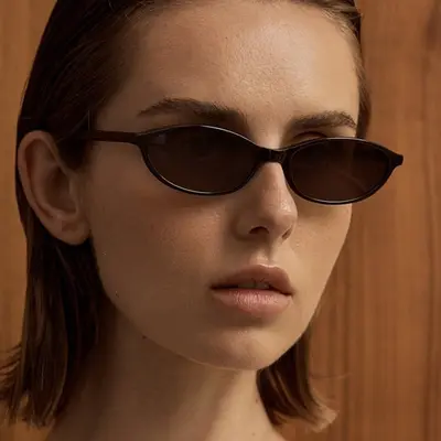 1369 Small Oval Frame Retro Sunglasses for Women - 4