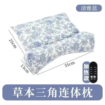加热荞麦三角枕护颈椎枕家用成人腰靠枕多功能可拆洗花草枕荞麦枕 - 7