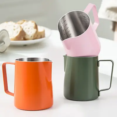 Stainless Steel Latte Art Cup, Thickened, Food-Grade Milk Frothing Pitcher