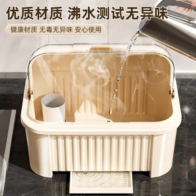 Lidded bowl and chopstick storage box, kitchen, countertop