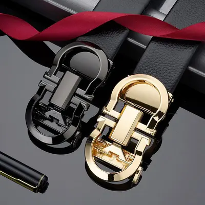 Men's Automatic Buckle Belt Korean Fashion Comfortable Youth and Middle-aged Waist Belt Business Casual Pants Belt Wholesale