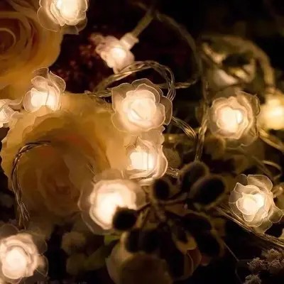 LED küçük renkli ışıklar yanıp sönen dize ışıklar yıldızlı gökyüzü güneş açık kamp tarzı gece pazarı durak atmosfer ışığı neon ışık şeridi - 12
