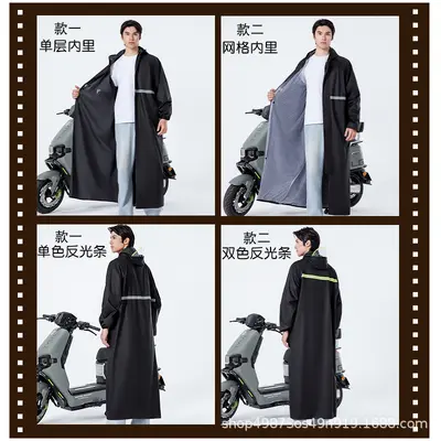 Full Body Raincoat, Thickened Waterproof Poncho for E-Bike and Bicycle Riding