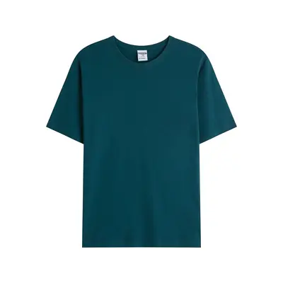 AG190g kompakt Siro-Spun T-Shirt Herren 100% Baumwolle Unifarben Rundhals Herren Kurzarm Werbe-T-Shirt mit bedrucktem Logo Großhandelsverkauf. - 12