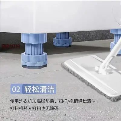 Universal adjustable anti-vibration feet for washing machines