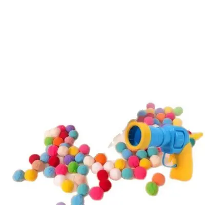 Katzenspielzeug-Abschussgerät mit lautlosen Plüschbällen - 6