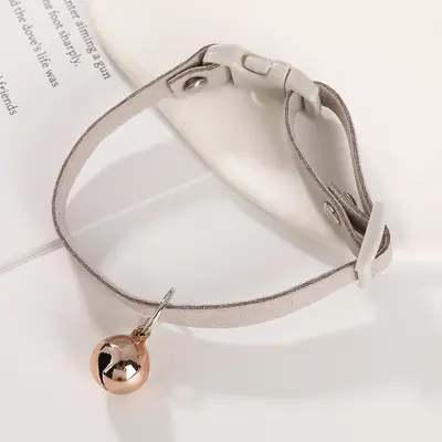 Bunte Samt-Katzenhalsband mit Glöckchen, verstellbar, handgefertigt - 7