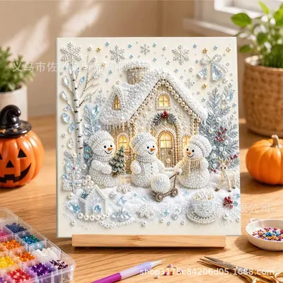 El Yapımı DIY Elmas ve İnci Tablo Seti, Yeni Ürün - 13