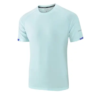 Men's Ice Silk Short Sleeve T-Shirt Quick-Drying Breathable Youth Loose Men's and Women's Sports Tops Plus Size M-9XL Two-Way Opening