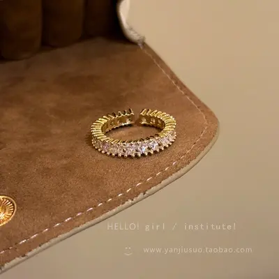 Open Ring for Women, Sparkling Rhinestone, Delicate Design - 9