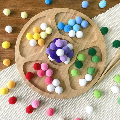 Farbsortier- und Zuordnungsspiel mit mathematischem Lehrmittel-Set