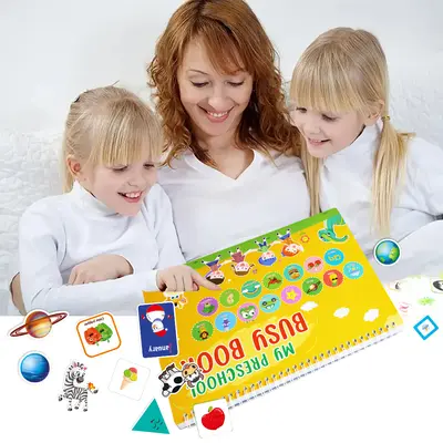 Reusable Sticker Busy Book for Children's Early Education, Quiet Book - 4