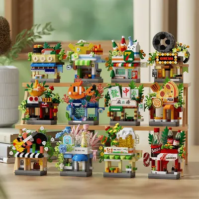 Chaoletchuang Micro Particle Casual Assembly Floor Building Block Toy 7516-7527 Street Alley Myriad Scenes Series Wholesale Dropshipping - 4