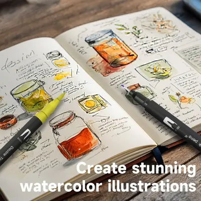 168er Doppelkopf DIY Handmal-Malstift Kritzelbunt-Stiftset mehrerer Größen CD-Verpackung tragbares Stofftaschen-Set leicht zu reinigend Aquarellstifte