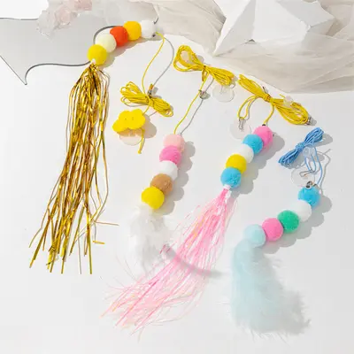 Door-Hanging Swing Cat Teaser with Elastic Retractable Rope - 4