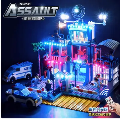 Police Car Building Blocks Set, High Difficulty, Small Pieces DIY - 11