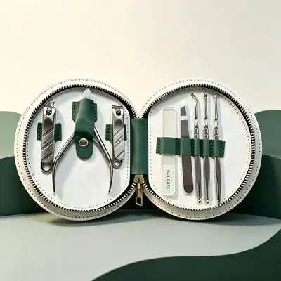 11-piece stainless steel nail and foot care set