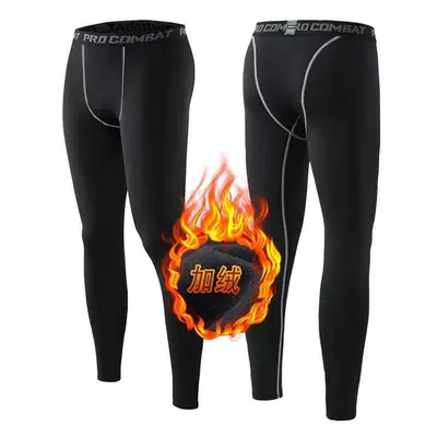 Men's Fleece-Lined Sports Tights, Warm, Quick-Dry