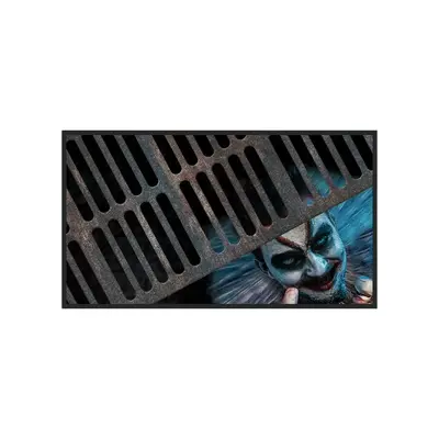 Halloween 3D Clown-Schädel Türmatte, Horror-Teppich für den Eingang - 6