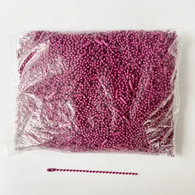Makronenfarbene lackierte Rundperlenkette, DIY-Schmuckmaterial - 13