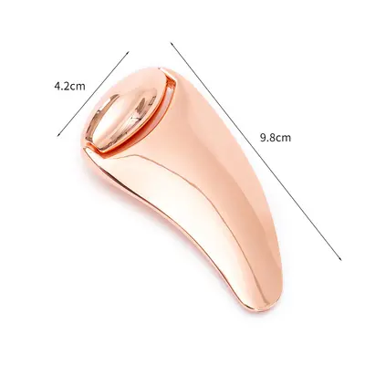Jade Silindirli Yüz Masaj Aleti, Metal Gua Sha Plakası, Kaldırıcı Masaj Cihazı - 9