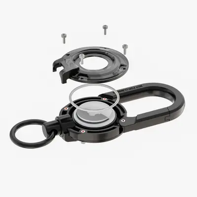 Cross-border new metal carabiner keychain for Apple AirTag locator anti-lost protective case keyring