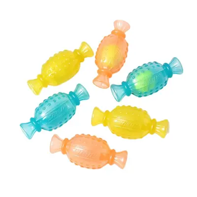 Glowing Dog Toy Candy Tennis Ball, Rubber Chew Toy
