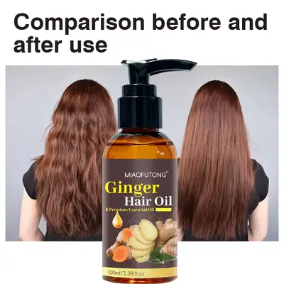 Grenzüberschreitendes TEMU-Bestseller Ingwer-Ätherisches Öl, pflegendes Haarwurzel-Pflegeöl, geschmeidiger Glanz, feuchtigkeitsspendendes Haarserum-Öl - 4
