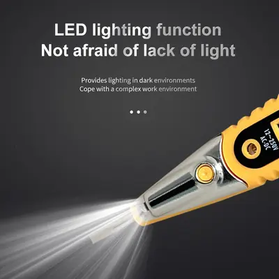 Non-Contact Smart Voltage Tester Pen with Light and Sound Alarm - 4