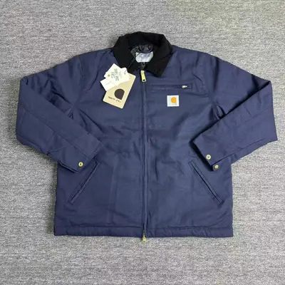 Kaha J01 Detroit-Style Thick Washed Canvas Jacket with Retro Collar - 11