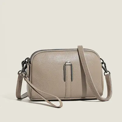 Damen-Umhängetasche aus echtem Leder, Schultertasche - 3