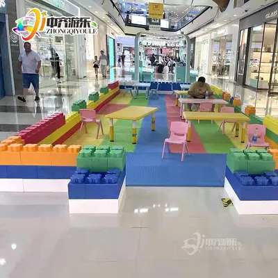 Large building blocks for children, brick playground, amusement park assembly toys, large castle, large EPP foam super large building blocks.