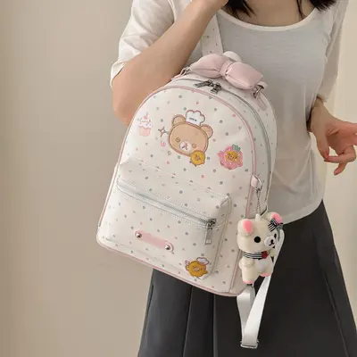 Cute Bear Backpack, Large Capacity, Lightweight, Women's School Bag - 8
