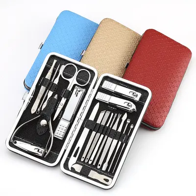 Stainless steel 19-piece nail care kit