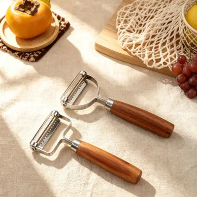 Xiangsi Wood Stainless Steel Peeler Grater Fruit Potato Vegetable Paring Knife Practical Kitchen Tool Gourd Scraper