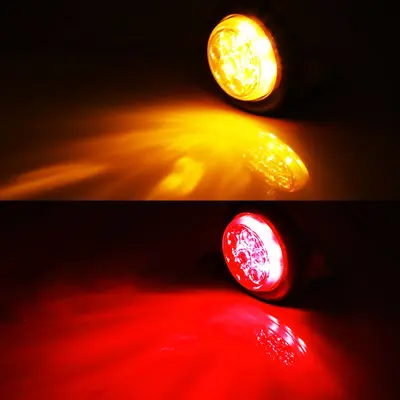 12V/24V 7-LED LKW-Seitenmarkierungsleuchte, 2 Zoll, mit Gummi