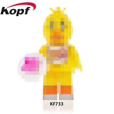 KF6071 WM6170 V1005 Yapı Blok Ayı Figürü Mini Figür Seti - 7
