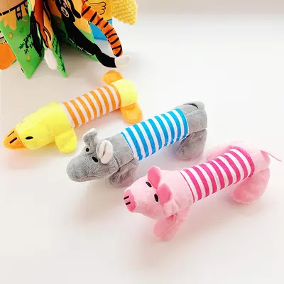 Plush Duck Cat Toy with Sound Self-Play