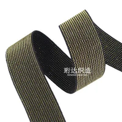 Elastic band, gold-silver, woven, decorative