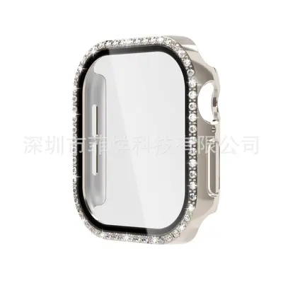 Apple S10 saat koruyucu kılıfı için uygundur AppleWatch10 elmas kaplı Apple saat koruyucu kılıf filmi entegre - 12