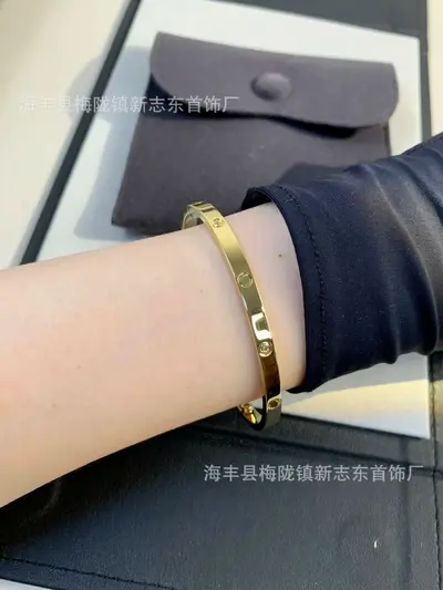 18K gold-plated bracelet, wide/narrow version, cubic zirconia - 12