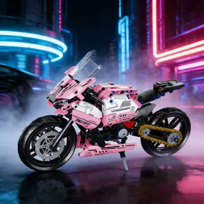 Baoma Motorcycle Building Block Mechanical Model Set, Kids Motorcycle Toy - 7