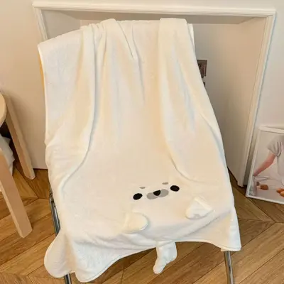 Seal-print bath towel set, 3-piece - 9