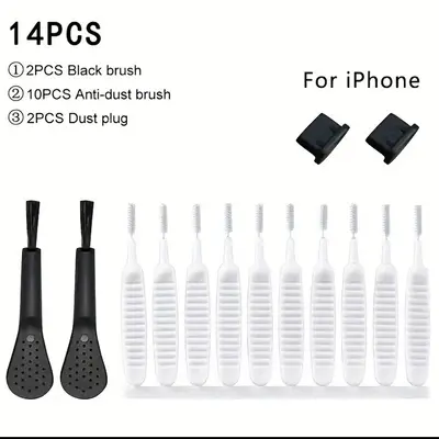 USB-Schutzkappen für Type-C Anschluss, Metall-Staubschutzstecker für Smartphone-Ladeanschluss mit Reinigungsbürste