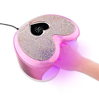 96W Heart-Shaped Nail Lamp, Smart Sensor UV Dryer