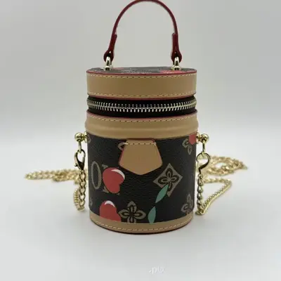 New Lucky Water Bucket Bag Printed Mini Women's Crossbody Bag Compact Lipstick Pouch Earphone Bag Coin Purse Key Holder
