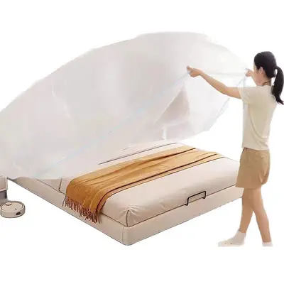 【Enlarged and Thickened】Disposable Bed Sheet with Elastic Drawstring for Large Beds and Sofas, Dust Cover and Furniture Protection Film