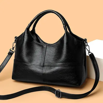 Women's Patchwork Handbag, Large Capacity, Single Shoulder and Crossbody - 8